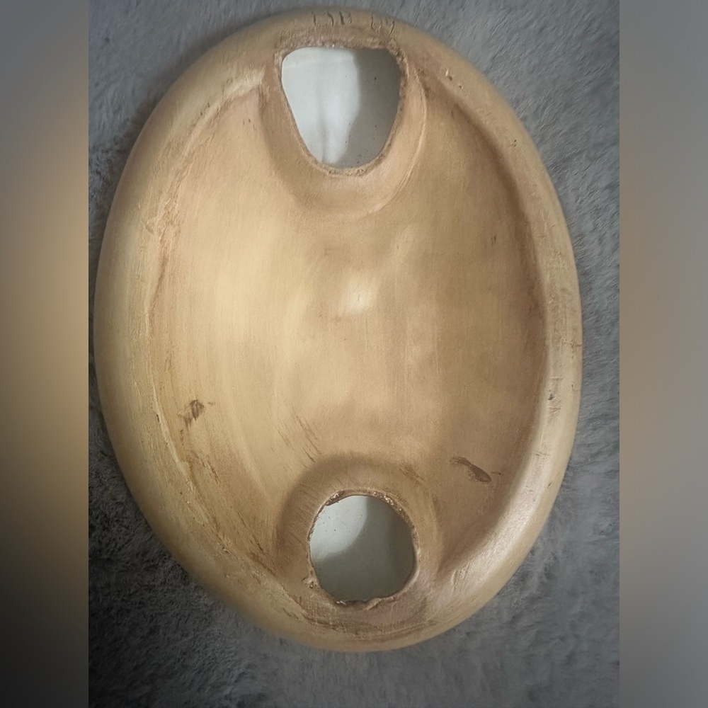 Vintage 84’ Mold Ceramic Oval Wall Art Home Decor 3D Flowers. Very Pretty!!! - Picture 6 of 7